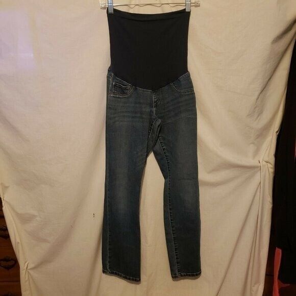 Indigo Blue Womens Size PS Blue  Solid Maternity Jeans - Picture 8 of 10